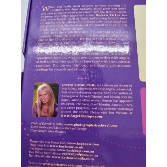 Angel Guidance Board by Doreen Virtue PhD Complete W/ Booklet Dice Board Tokens - Picture 10 of 10